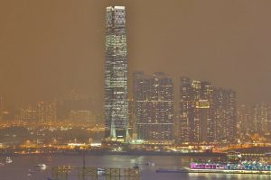 ICC Kowloon Hong Kong Skyline Night View