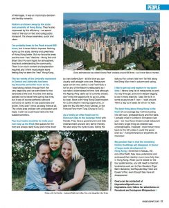 Hong Kong Greeters in the press, Expat Living Magazine features Amy Overy.