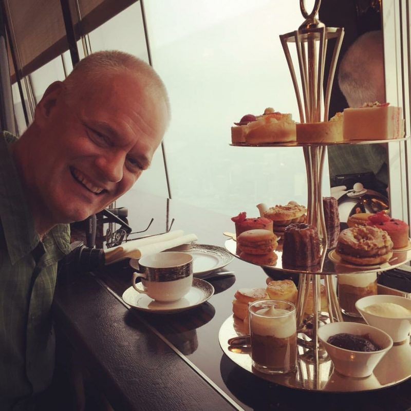 With Scott McMurran, the Alaskan Travel Guru, Alaskan Travelgram afternoon tea the ritz-carton