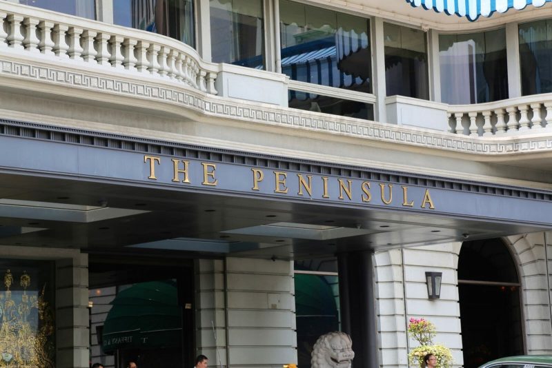 Entrance to the Peninsula Hotel Hong Kong