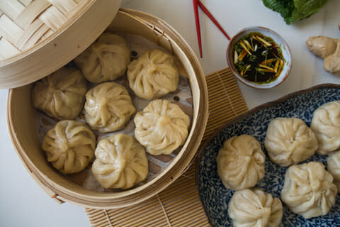 vegetarian xiao long bao