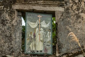 Yim Tin Tsai stained glass window abandoned island