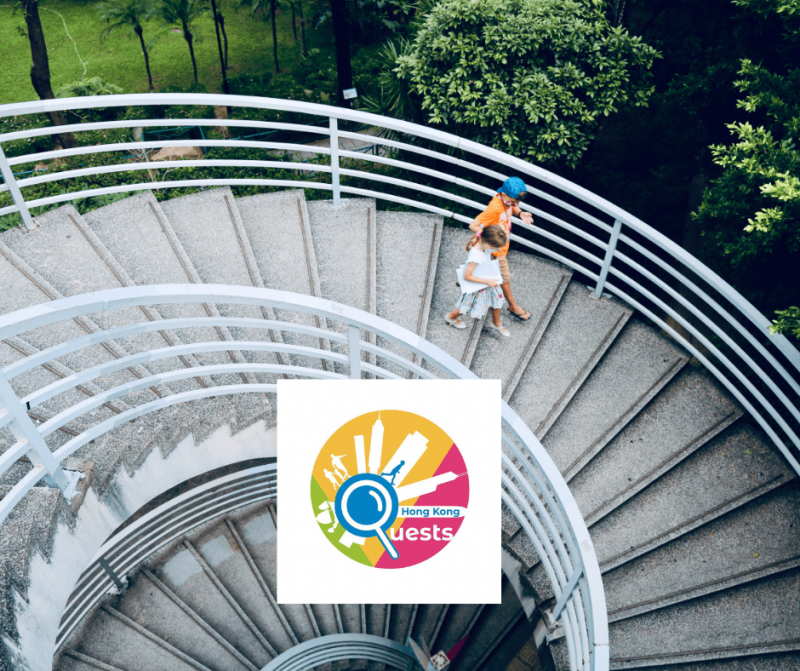 kids on spiral staircase hong kong quest