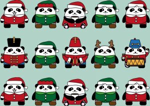 Christmas panda