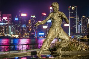 bruce lee statue avenue of stars Tsim Sha Tsui waterfront hong kong