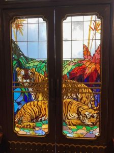 tigers stained glass window