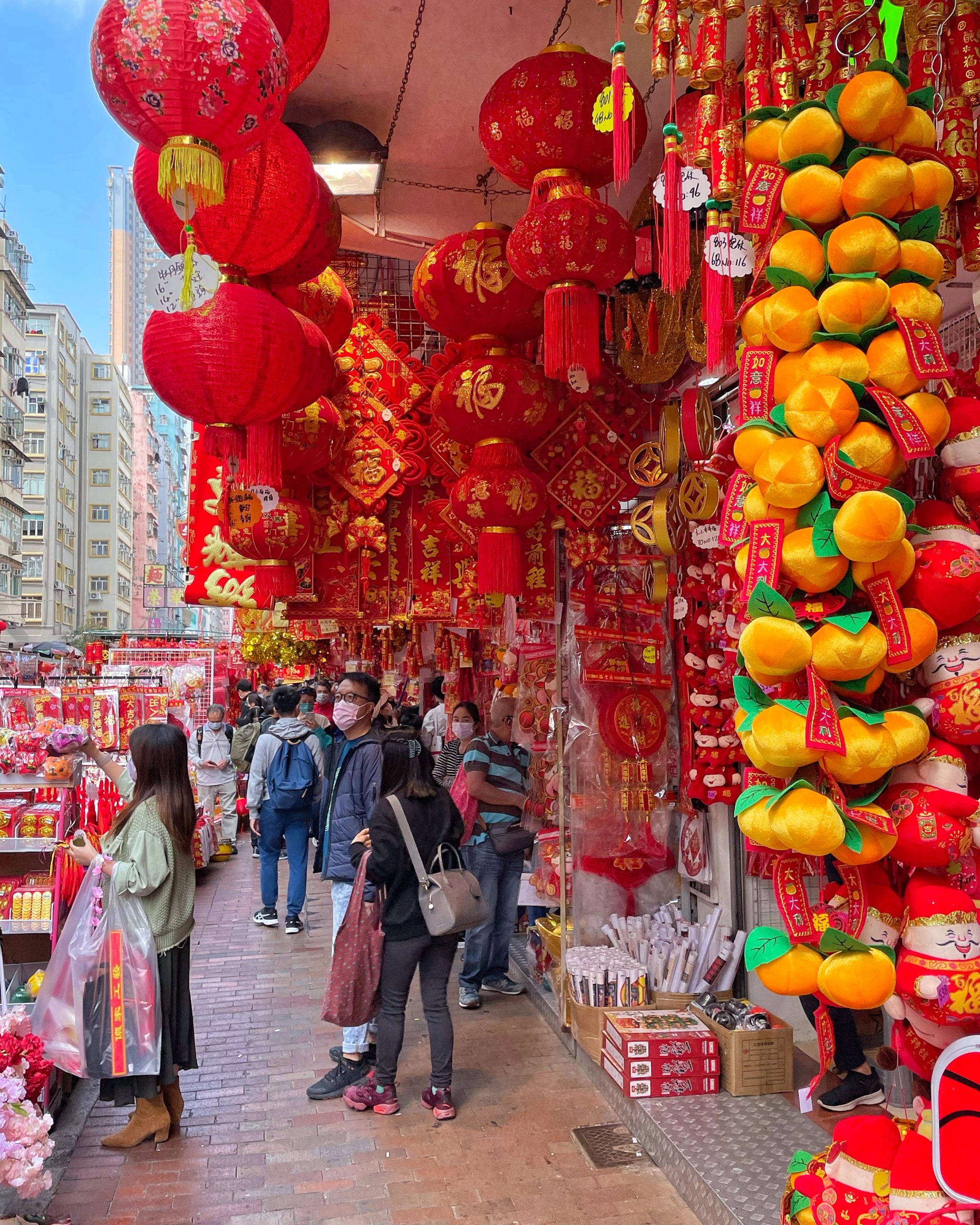 Lunar New Year decorations Fun Wing Street