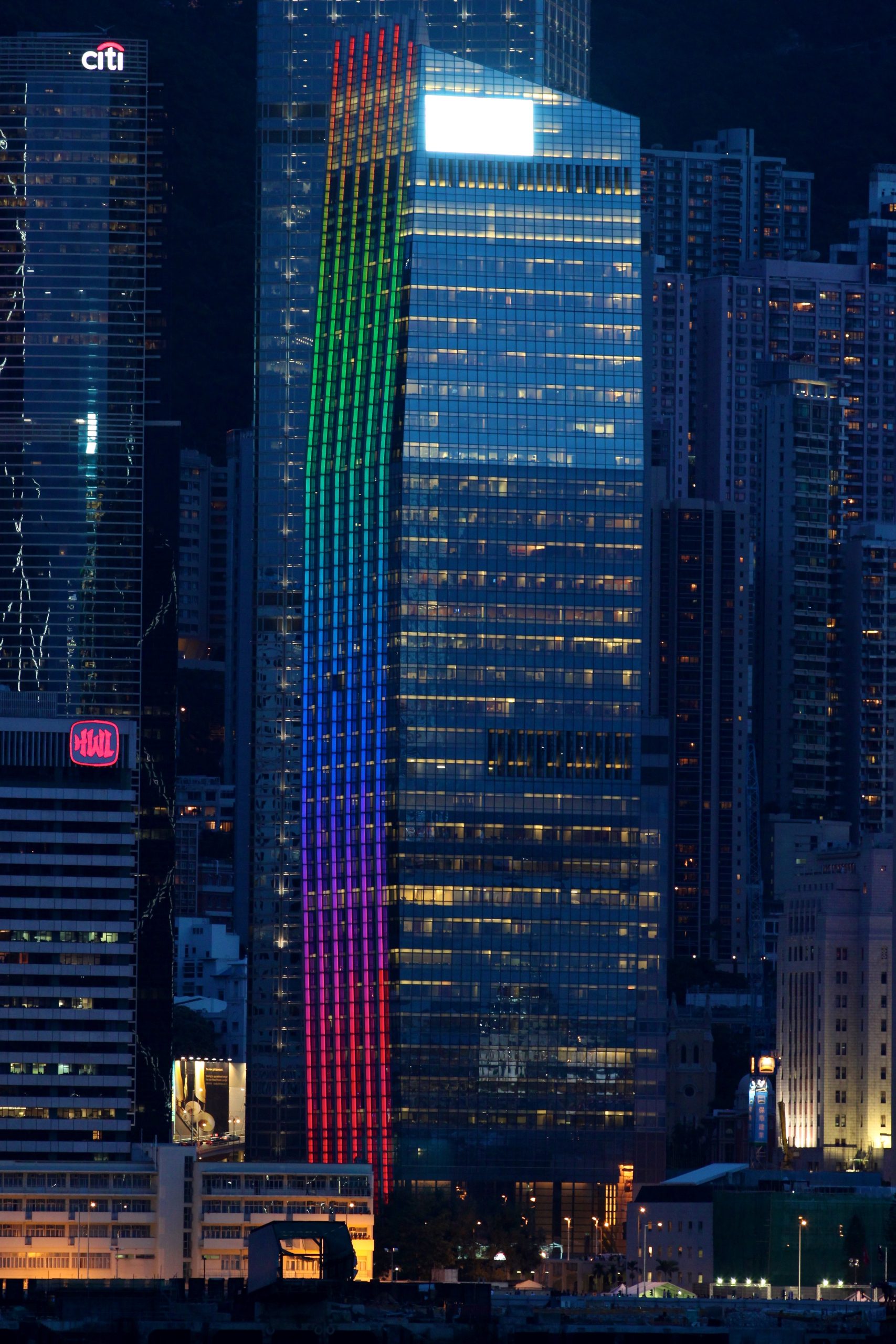 rainbow buildings Hong Kong