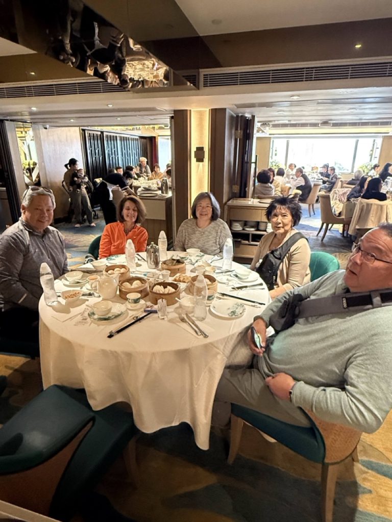 Cruise guests enjoying dim sum during a Hong Kong shore excursion